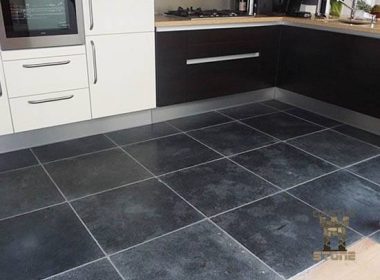 Castle Stone Black Gezoet Groot Wildverband vloertegels keuken