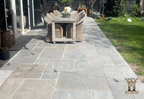 Castle Stone Chateau Gris Brun Antique Groot Wildverband tegels terras buiten