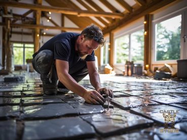 Castle stone natuursteenvloer leggen1